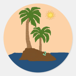 Autocollants isolés d'île