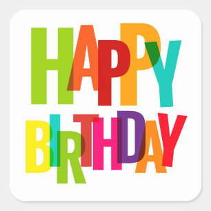 Autocollants Joyeux Anniversaire Superposés Brilla