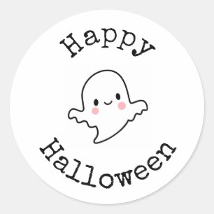 Autocollants Joyeux Halloween avec fantôme mignon