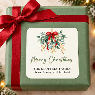 Autocollants Joyeux Noël Étiquettes Cadeaux de Fêt