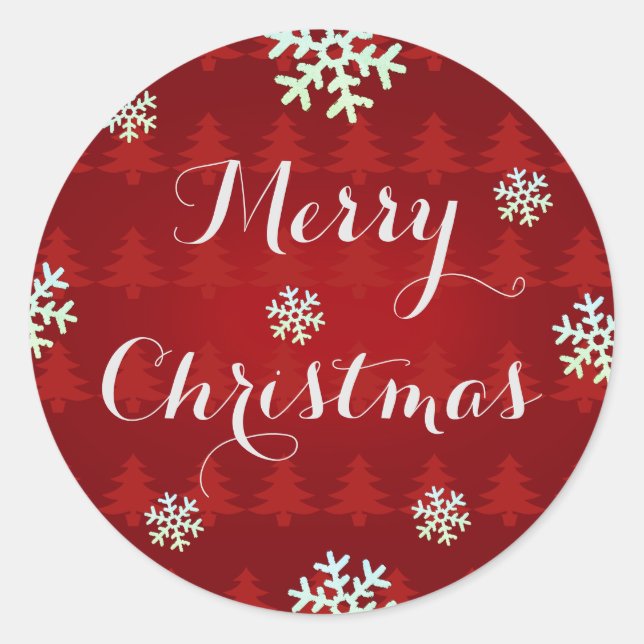 Autocollants Joyeux Noël Flocon de neige (Devant)