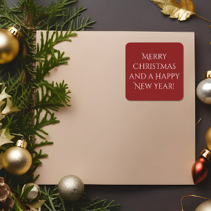 Autocollants Joyeux Noël Rouge Profond