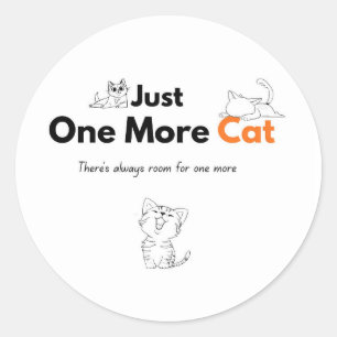 Autocollants Just One More Cat Ensemble de chats
