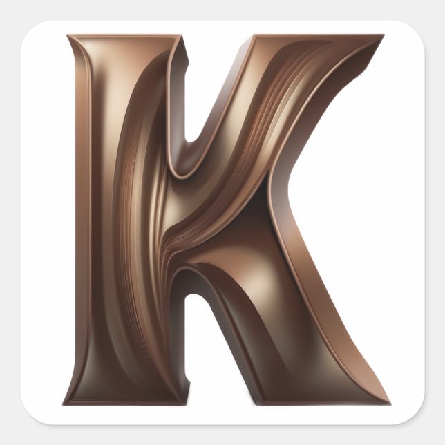 Autocollants K lettre chocolat (Devant)