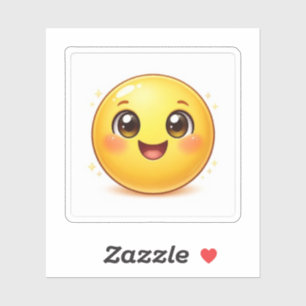 Autocollants Kiss-Cut Emoji Kawaii Sourire