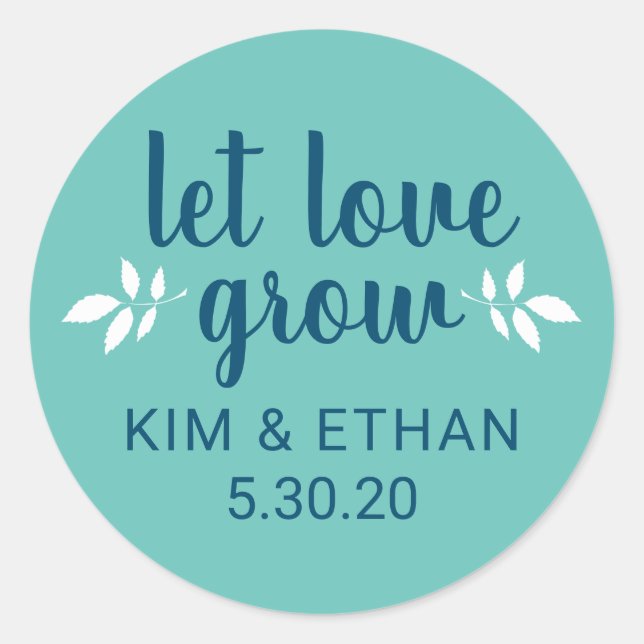 Autocollants Let Love Grow (Devant)