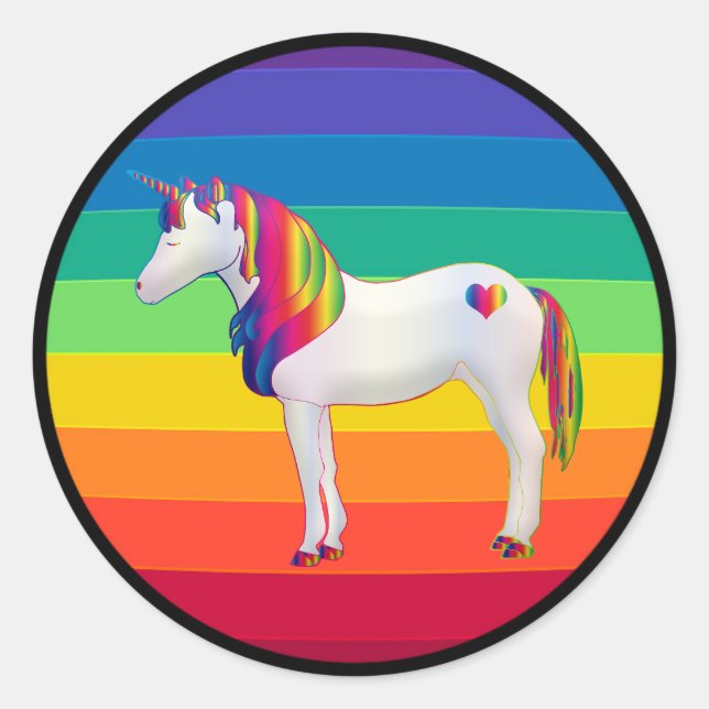 Autocollants Licorne Arc-en-ciel (Devant)