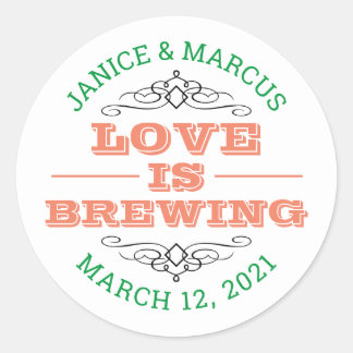 Autocollants Love is Brewing