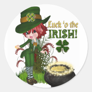 Autocollants Luck O'the Irish Leprechaun