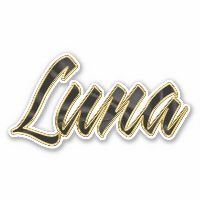 Autocollants Luna black gold lettering (Devant)