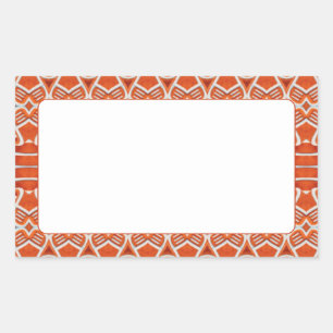 Autocollants mats rectangulaires en pain d'épice