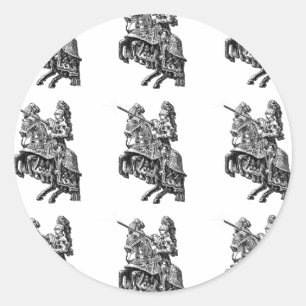 Autocollants médiévaux de motif de chevalier de