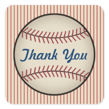 Autocollants Merci Baseball Vintage