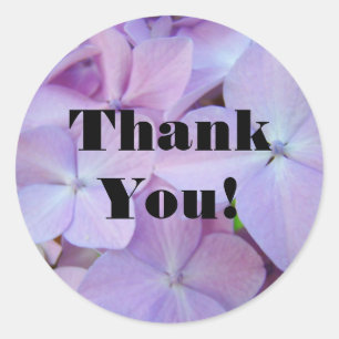 autocollants Merci ! fleurs d'Hydrangea Violette
