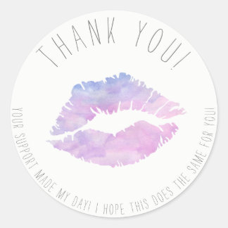 Autocollants Merci Lilac Watercolor