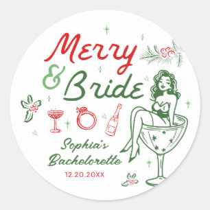 Autocollants Merry And Bride Noël Enterrement de V