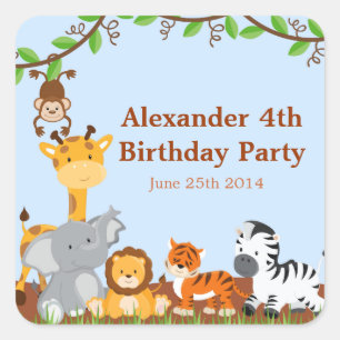 Autocollants mignons d'anniversaire de garçon