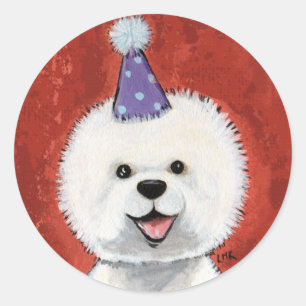 Autocollants mignons de chien de partie de Bichon