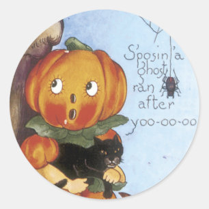 Autocollants mignons de citrouille de Halloween -