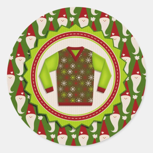 Autocollants moches à sueur de Noël (Devant)