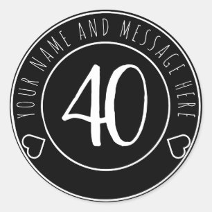 Autocollants modernes Retro 40e anniversaire