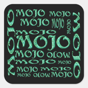 Autocollants Mojo carré noir