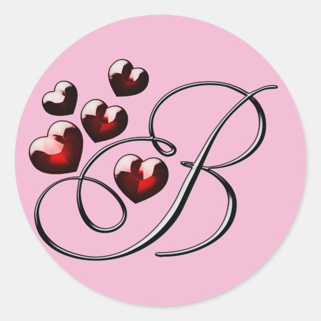 autocollants monogramme B initial (Devant)