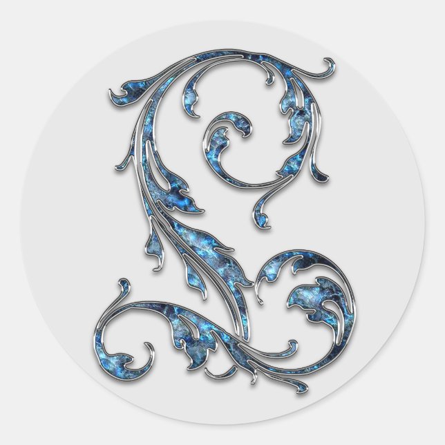 autocollants monogramme initial L (Devant)