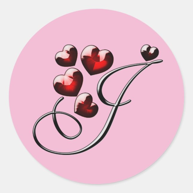 autocollants monogramme J initial (Devant)