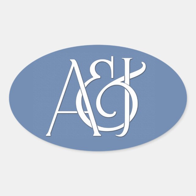autocollants monogrammes personnalisés (Devant)