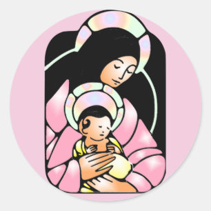 autocollants mosaic vierge marie