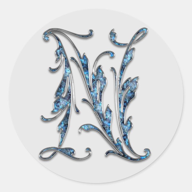 autocollants N initiaux monogramme (Devant)