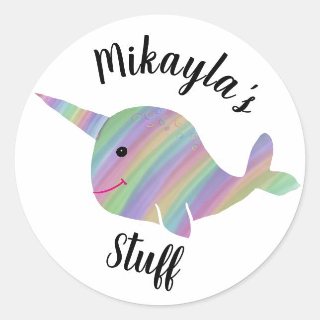 Autocollants Narwhal personnalisés (Devant)