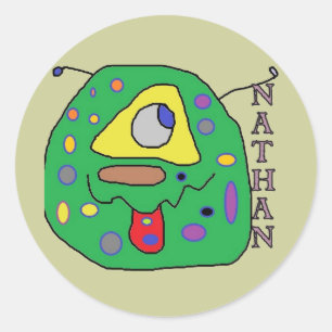 autocollants nathan de monstre