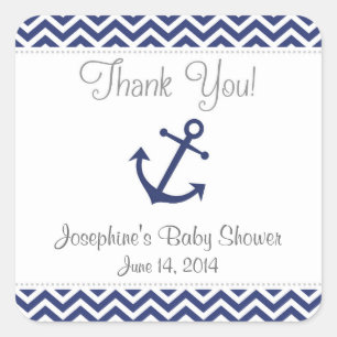 Autocollants nautiques de baby shower d'Ancre