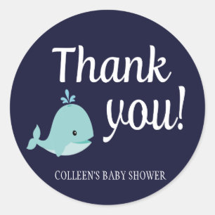 Autocollants nautiques de Merci de baby shower