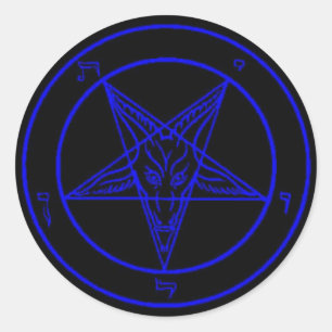 Autocollants noirs/bleu-foncé de Baphomet