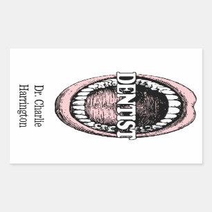 Autocollants nommés faits sur commande de dentist