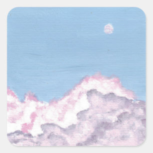 Autocollants Nuages Moutonneux Rose et Violet