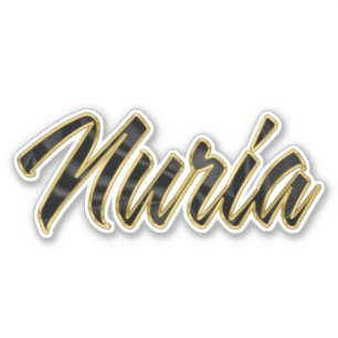 Autocollants Nuria black gold lettering