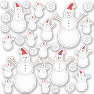 Autocollants orientés de bonhomme de neige et de