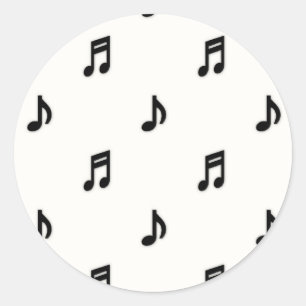 Autocollants orientés de musique : : Notes noires