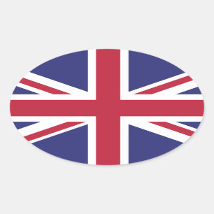 Autocollants ovales drapeau britannique Brexit x20
