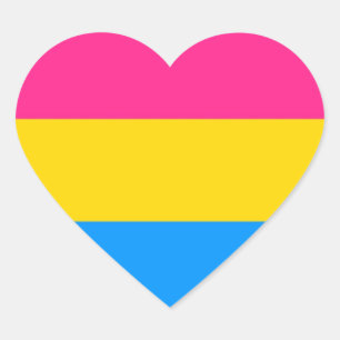 Autocollants Pansexual de coeur de fierté