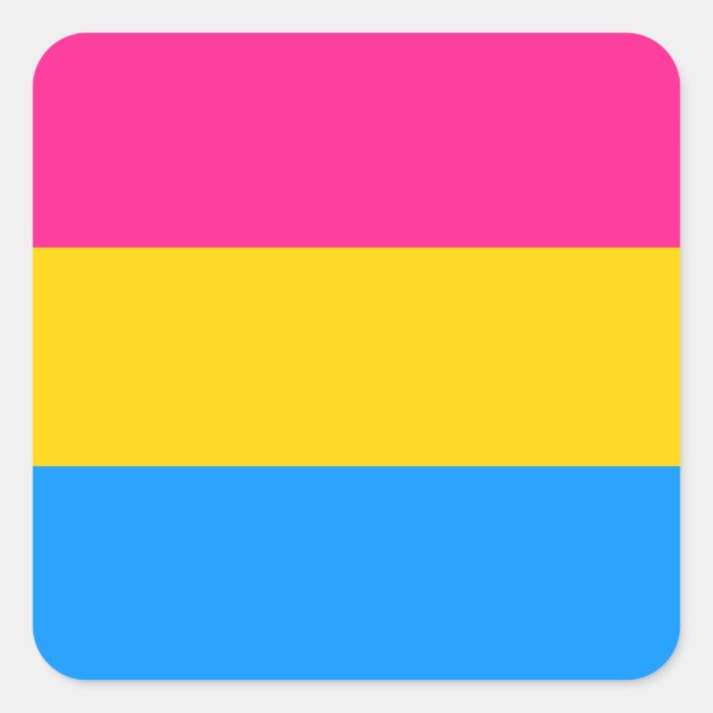 Autocollants Pansexual Pride - arrondi (Devant)