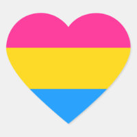 Autocollants Pansexual Pride - coeurs