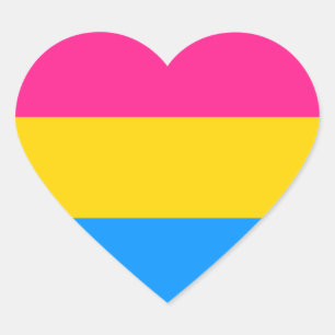 Autocollants Pansexual Pride - coeurs