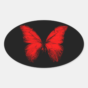 Autocollants Papillon Rouge