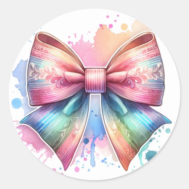 Autocollants Pastel color bow (Devant)