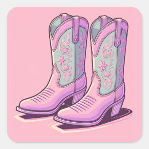 Autocollants Pastel Cowgirl